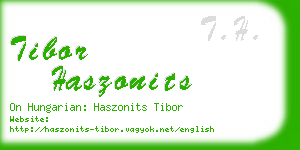 tibor haszonits business card